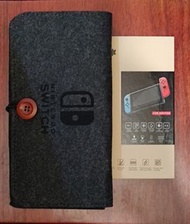 全新任天堂Switch深灰色保護套+玻璃貼