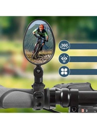 自行車鏡360度可調旋轉把手鏡,寬角度自行車鏡,後視鏡