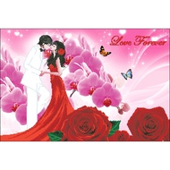 Embroidery Painting Cross Letter Love Forever 9