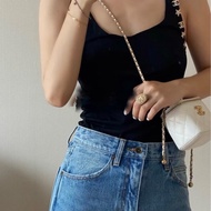 【95新 ✨ 全網最低價！】Chanel 香奈兒雙金珠 mini小盒子 白色金扣 白金 羊皮