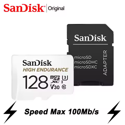 SanDisk HIGH ENDURANCE Micro SD 128GB 32GB 64GB 256GB U3 V30 4K Micro SD Memory Card SD/TF Flash Mic
