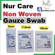 Nur Care NON WOVEN Gauze Swab 4 PLY 100's (5cm / 7.5cm / 10cm)