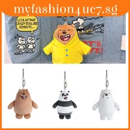 Bears We Bare Plush Keychain Ice Bear Toy Stuffed Animal Pendant Decor Doll Bag