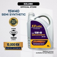 EZLUBE 15W40 4L Semi Synthetic SP Engine Oil Minyak Hitam Kereta Minyak Enjin Kereta Perodua Proton