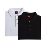 OREN SPORT Plain Polo Tee - White / Black (Unisex) HC01