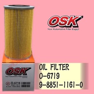 OSK OIL FILTER O-6719 ENGINE 6BB1,4BB1 FOR EXCAVATOR UH025-5,UH025-7,UH04-7,UH053,UH04-5,UH045-5,UH0