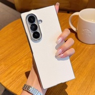 1161韓風簡約純色皮質三星SAMSUNG Galaxy Z Fold7 電話手機殼