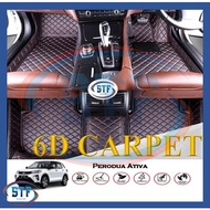 PERODUA ATIVA ACCESSORIES SUV CARMAT CAR MAT 6D PREMIUM PU LEATHER CUSTOMIZED FIT KARPET KERETA