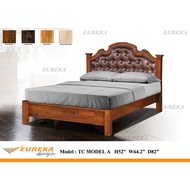 EUREKA Model A Queen Bed/Katil Kayu Solid Wood Durable (Deliver &amp; Installation Klang Valley)