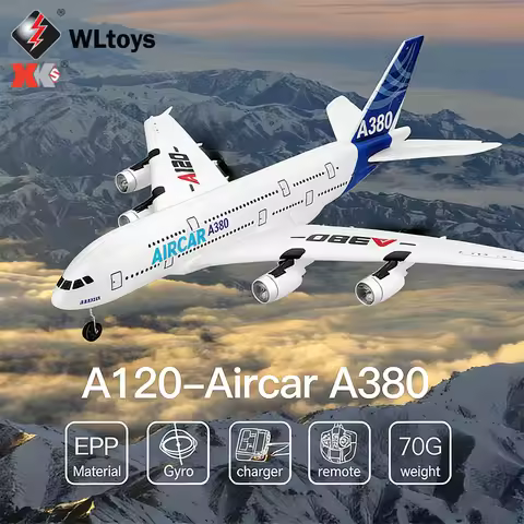 Wltoys XK A380-A120 3CH RC Airplane Night LED 2.4G Fixed Wing Glider Airbus A380 RTF for Kids And Ad