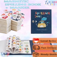 [SG Instock] Children's Book Magnetic Book spelling games English spelling games Book children's day