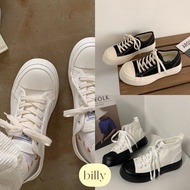 ♡̶ billy shoes (5) รองเท้าผ้าใบขอบหนา เสริมส้น