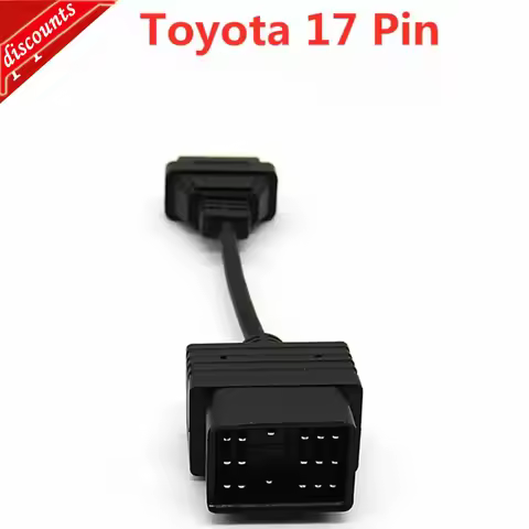 For T-oyota 17 PIN to OBD1 OBD2 Adapter Diagnostic Cable for Toyota 17pin to 16pin OBDII Extension C