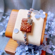 阿拉善九尾狐書四瓣花編繩手鍊