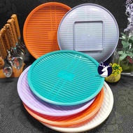 10” PLASTIC PARTY PLATE / COLORED BILAO STYLE FIESTA PLATE / RATTAN DESIGN PLATE / PARTY TRAY #LCK