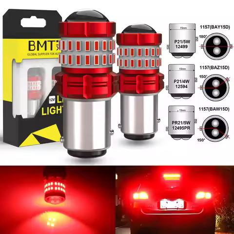 BMTxms 2PC Canbus BAZ15D P21W/4W BAW15D PR21W/5W BAY15D P21/5W 1157 LED 12499 12594 12595PR LED Brak