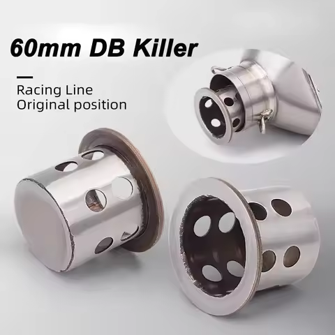 60mm DB Killer Universal Motorcycle Yoshimura Exhaust Escape Moto Mesh Catalyst Damper Muffler Arres