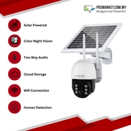 Kamera CCTV Wi-Fi Solar (Solar CCTV Wi-Fi Camera Solar Powered Human Detection Weatherproof with Two