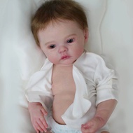 ตุ๊กตาไวนิลซิลิโคนเต็มรูปขนาด47ซม. สำหรับเด็กผู้หญิงวาดลายด้วยผมที่หยั่งรากลึกทารกเกิดใหม่