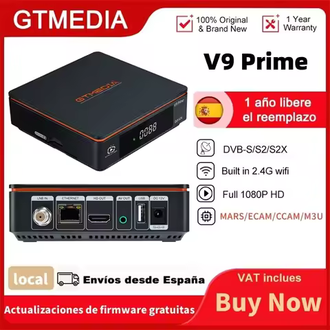 GTMEDIA V9Prime MARS,ECAM,CCAM,M3U Satellite TV Receiver DVB-S/S2/S2X 1080P FHD HEVC H.265 Media Pla