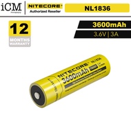 Nitecore NL1836 Li-ion 18650 rechargeable battery 3.6V 3600 mAh