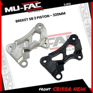 Breket Kaliper SAMURAI BRAKE / NOLAN AXIAL 2 PISTON DEPAN CB150R NEW UK 320mm