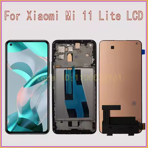 New OLED Display For Xiaomi Mi 11 Lite 5G LCD Screen Assembly M2101K9AG M2101K9R Display For Xiaomi 
