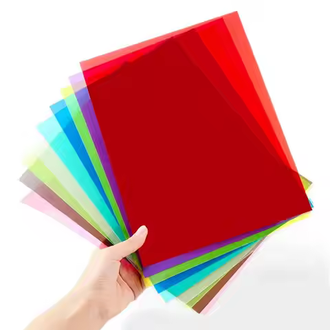 10pcs Transparent A4 Sheet 0.3mm Thickness Coloured A4 Hard Paper Multi-purpose PVC Light Filter Pla
