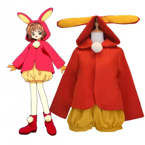 2026 Cardcaptor Kinomoto Sakura Episode 36 Battle Red Bunny Outfits Anime Cosplay Costumes