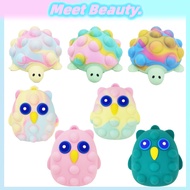 Squishy Silicone Pop It Grip Owl Ball Decompression Bubble Music Ball Fingertip Decompression Vent Toy Cute Animal