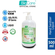 [Ready Stock] Biocare Instant Hand Sanitizer Liquid 500ml with Aloe Vera (75% Alcohol)