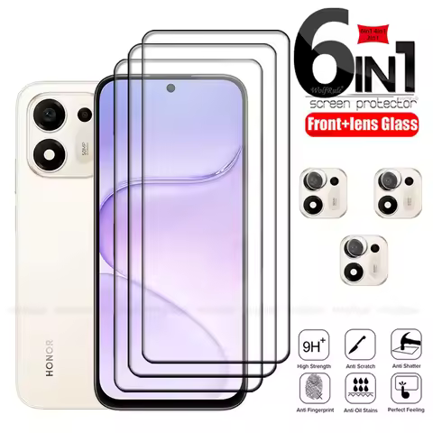 6-in-1 For Honor X7e Plus Glass Huawei Honor X7e Plus Tempered Glass Full Cover Glue Screen Protecto