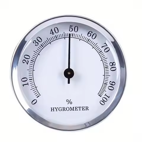 1/2Pcs Hygrometer Round Analog Hygrometer for Cigar Humidor, Accurate Reliable Cigar for CASE Small 