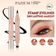 PAZIUM อายไลเนอร์ 2in1 ปากกาอายไลเนอร์ กันน้ำ กันเหงื่อ แห้งเร็ว ใช้งานง่าย