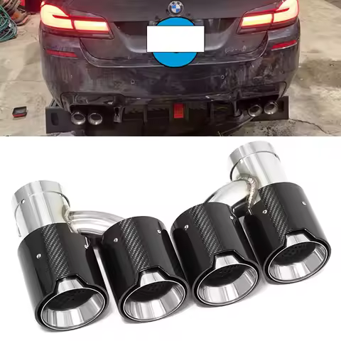 Exhaust Tailpipe Tip For BMW 535i F10 F11 Upgrade M5 Look Quad Tailpipe Stainless Steel Muffler Exha