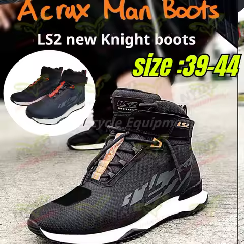 LS2 Man Boots Men's Breathable Boots Motorcycle Waterproof Boots Men's Motorcycle Shoes MBL011