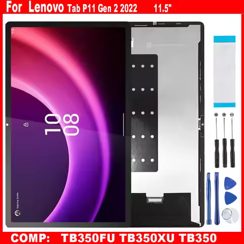 For Lenovo Tab P11 Gen 2 2022 TB350FU TB350XU TB350 LCD Display Touch Screen Digitizer Glass Panel A