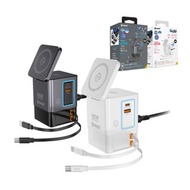 XPower RN105 6輸出Qi2 105WGaN雙無線充+雙內置伸縮線塔式充電器