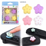 NARCISSUS13A0E 4 Pcs Silicone Thumb Grips, Protective Star Shaped Joystick Cap Cover, Soft Touch Non