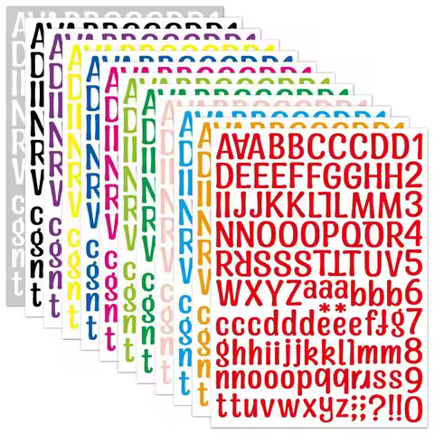 2Pcs/set 26 Colorful Letter Stickers Alphabet Number Sticker For Mailbox Sign Door Business Address 
