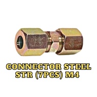 CONNECTOR STEEL STR (7PCS) M4 X M4 - 7PCS-STR-M4