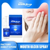 South Moon Mouth Ulcer Spray Swollen Gum Toothache Relief Spray Periodontitis Treatment Cure Worms Antiseptic Mouth Tooth Toothpaste Natural Cool Oral Ulcer Pain Relieve Spray Antibacterial Fast Relief Sore Throat Toothache Bad Breath Mout