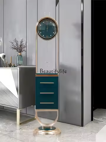 N Modern Light Luxury the Grandfather Clock Living Room TV Cabinet next to the Decoration Clock Fash