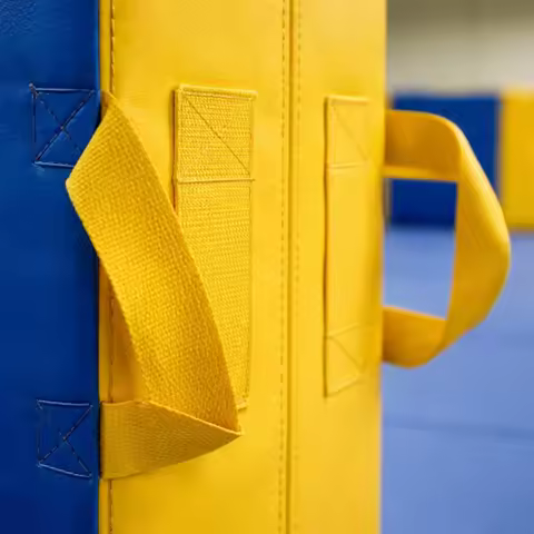 Bow-Shaped Tackle Pad Leather-Like Rugby Tackle Pad Contact Guard Strap Handles Athletic Gear Long-L