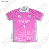 Baju Kaos Tshirt Jersey Vintage Kpop Edition AESPA Savage My Aesthetic Pink Art 2 Full Printing