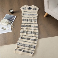 ❤️ CHANEL 長款連衣裙 LOGO圖案 精緻紐扣