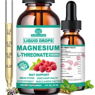 Magnesium L-Threonate Liquid, Triple Sleep Magnesium Threonate w. Apigenin, Theanine, Lemon Balm Hig