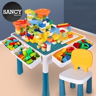SANCY Multifunctional Kids Building Block Table Toy Educational Kindergarten Block Assemble Table Wi