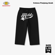 KiddSupply Celana Panjang Fleece Anak Bold League | Celana Baggy Fleece Anak Skena | KD-LPF003
