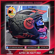 MT HELMETS STREET FIGHTER [AZTEC B5 MATT RED]